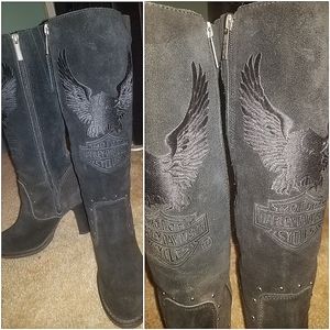 HARLEY DAVIDSON suede boots